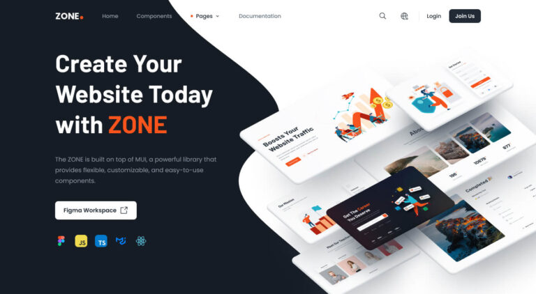 zone multipurpose landing page ui kit free download